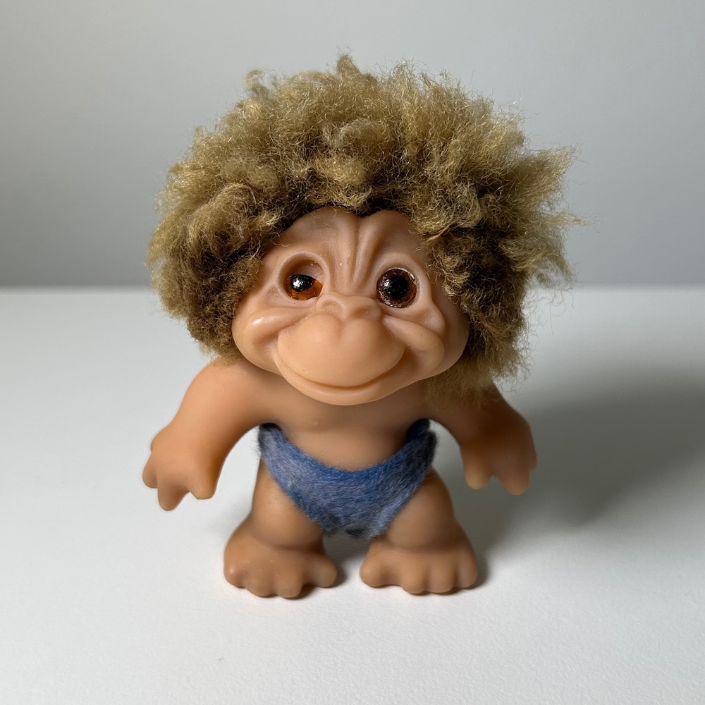 Vintage 1965 Thomas Dam Baby Monkey Troll Doll RARE VHTF (B9)